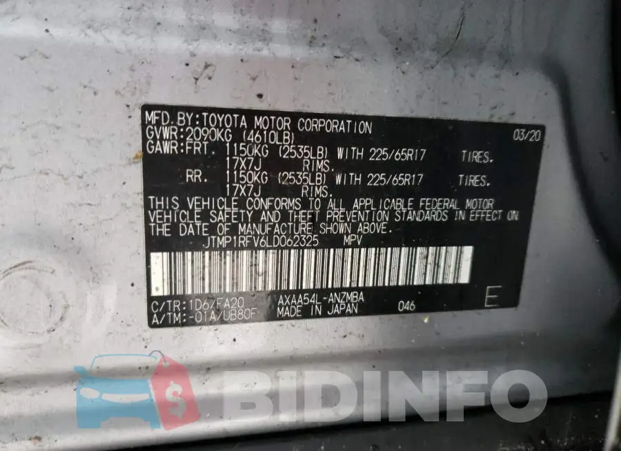 JTMP1RFV6LD062325 Photo# 13