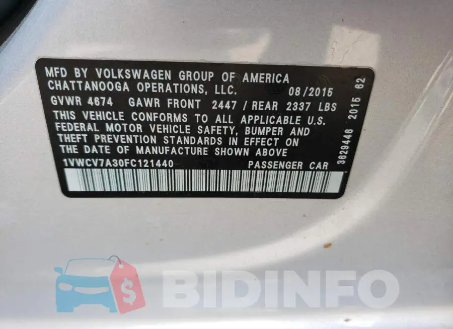 1VWCV7A30FC121440 Photo# 12
