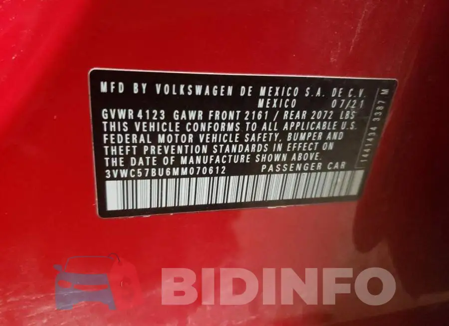 3VWC57BU6MM070612 Photo# 10