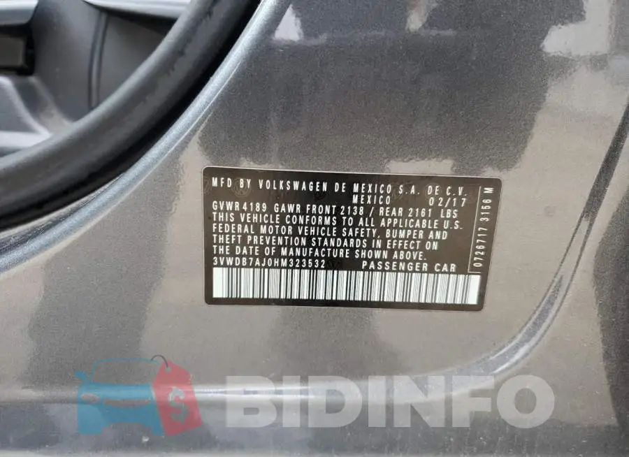 3VWDB7AJ0HM323532 Photo# 12