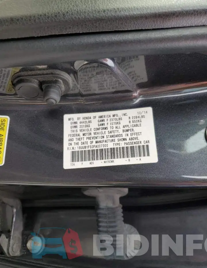 19UUB1F50FA007300 Photo# 12