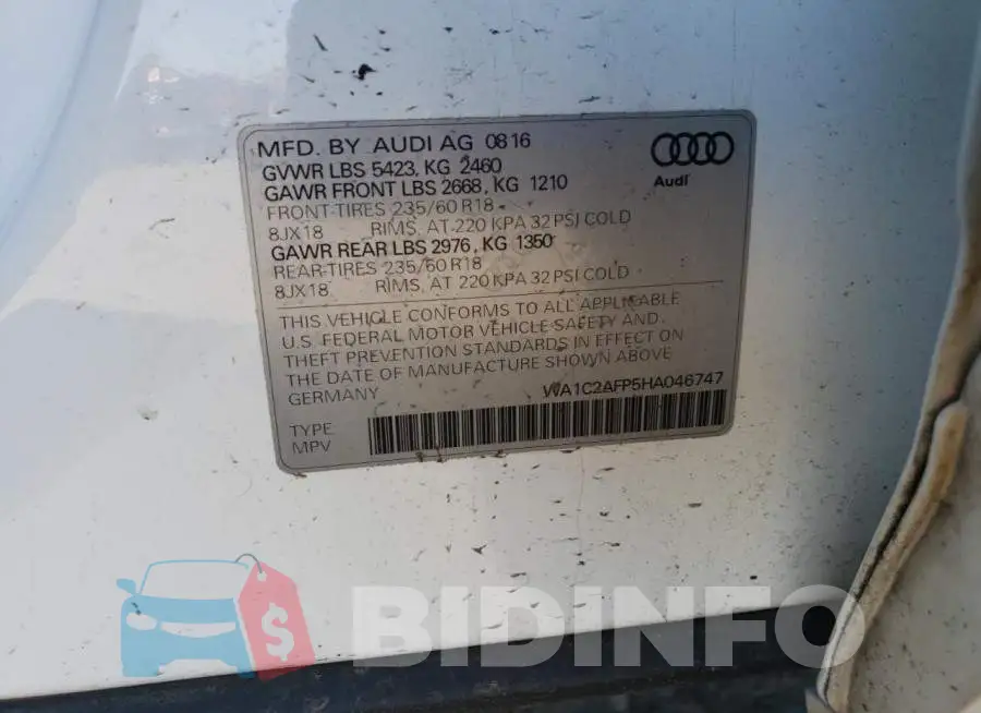WA1C2AFP5HA046747 Photo# 13