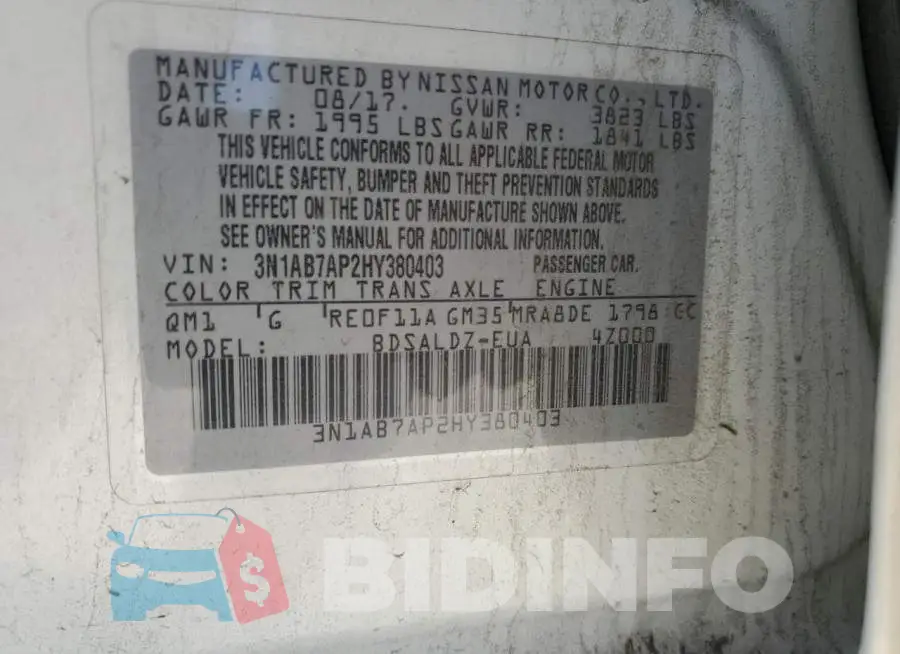 3N1AB7AP2HY380403 Photo# 12