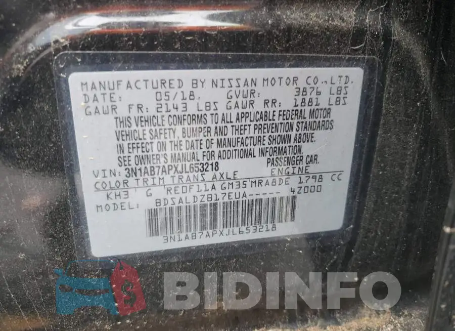 3N1AB7APXJL653218 Photo# 12
