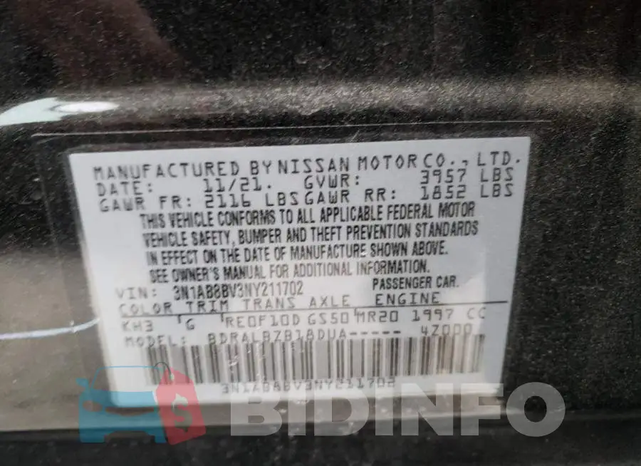 3N1AB8BV3NY211702 Photo# 12