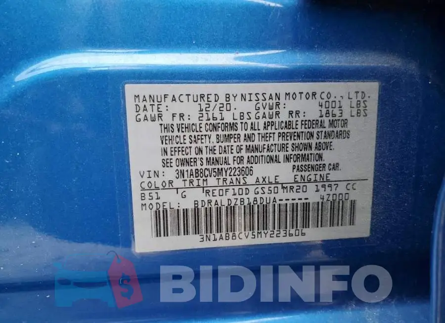 3N1AB8CV5MY223606 Photo# 12