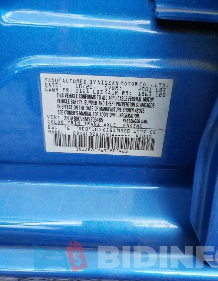 3N1AB8CV6MY205485 Photo# 12