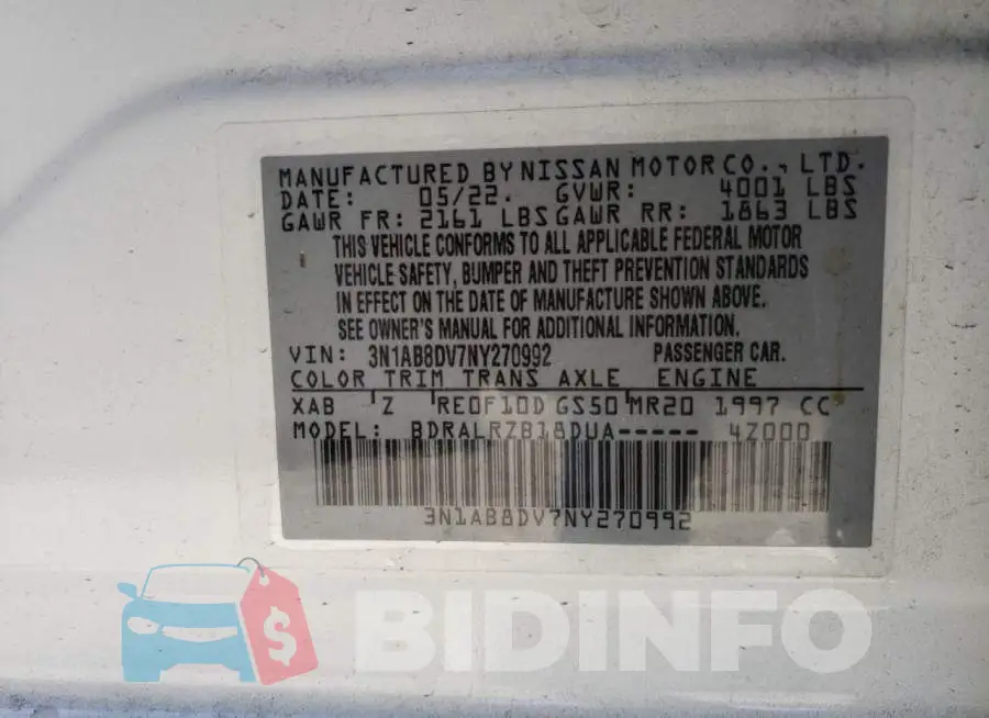 3N1AB8DV7NY270992 Photo# 12