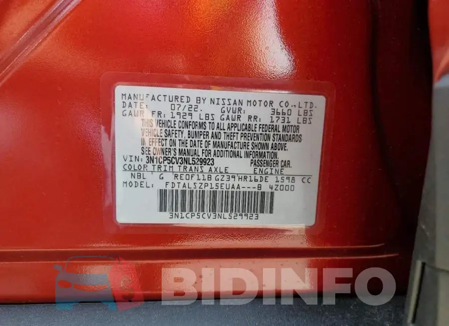 3N1CP5CV3NL529923 Photo# 12