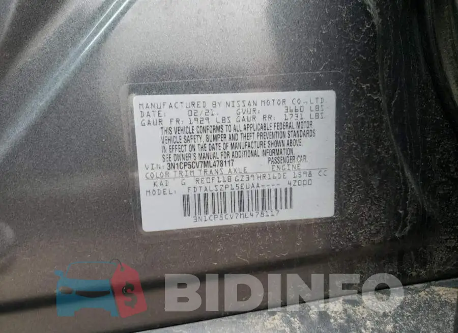 3N1CP5CV7ML478117 Photo# 12