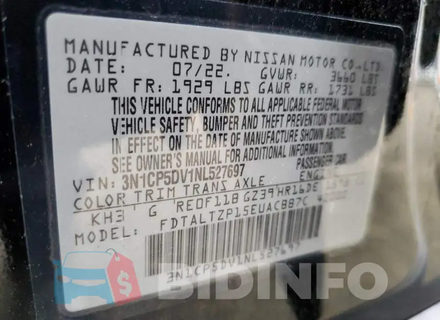 3N1CP5DV1NL527697 Photo# 13