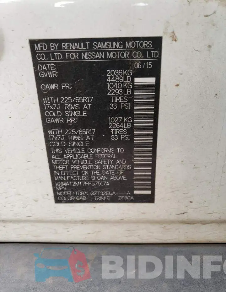 KNMAT2MT7FP575174 Photo# 13