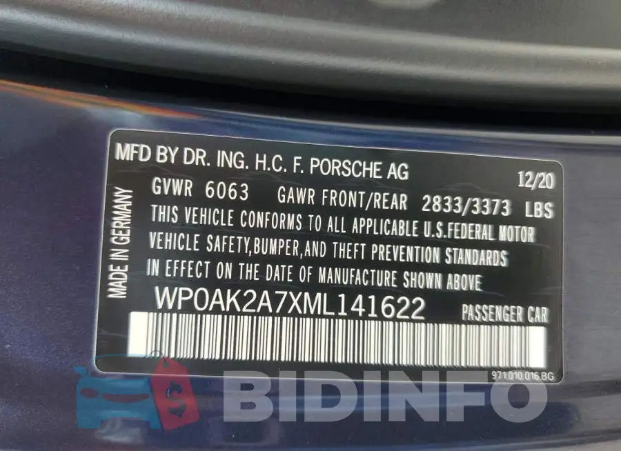 WP0AK2A7XML141622 Photo# 12