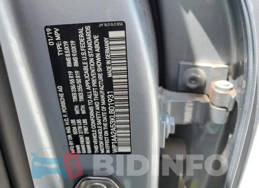 WP1AA2A53KLB01931 Photo# 12