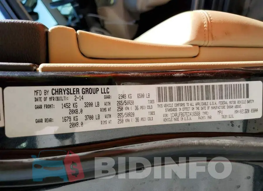 1C4RJFBG7EC416568 Photo# 10