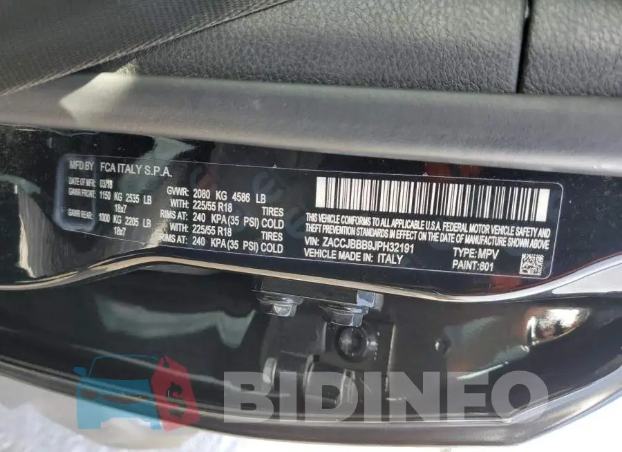 ZACCJBBB9JPH32191 Photo# 13