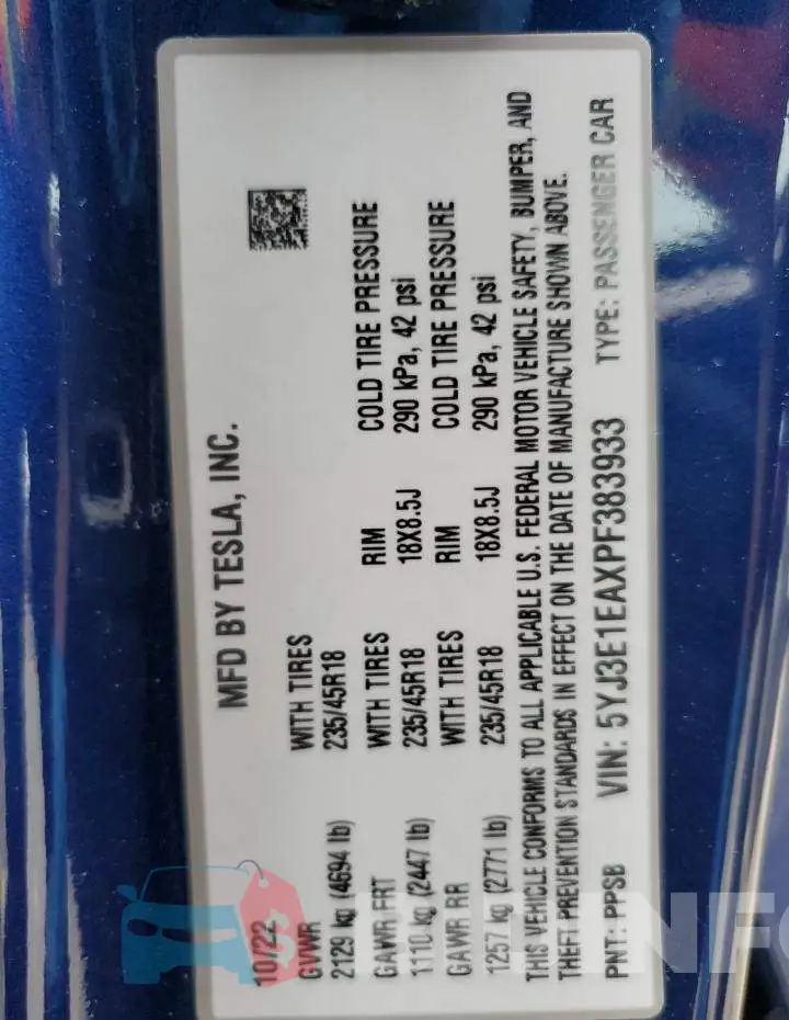 5YJ3E1EAXPF383933 Photo# 12