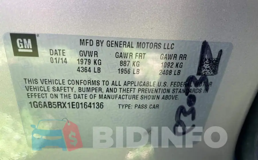 1G6AB5RX1E0164136 Photo# 10