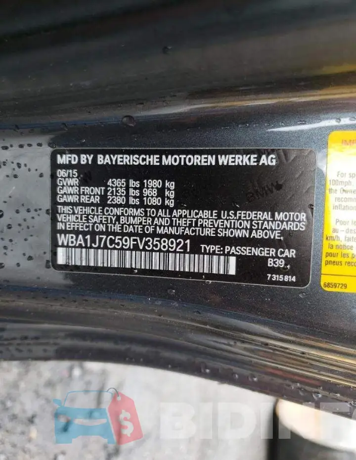 WBA1J7C59FV358921 Photo# 10