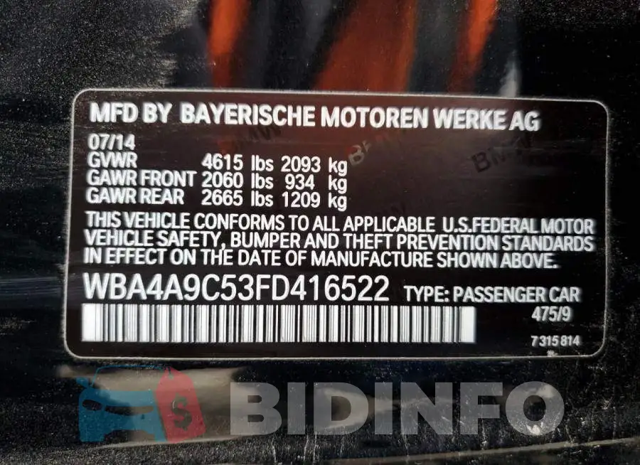 WBA4A9C53FD416522 Photo# 12