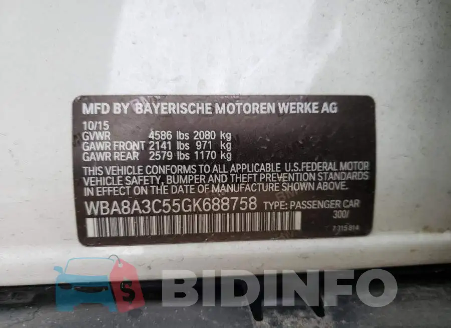 WBA8A3C55GK688758 Photo# 12