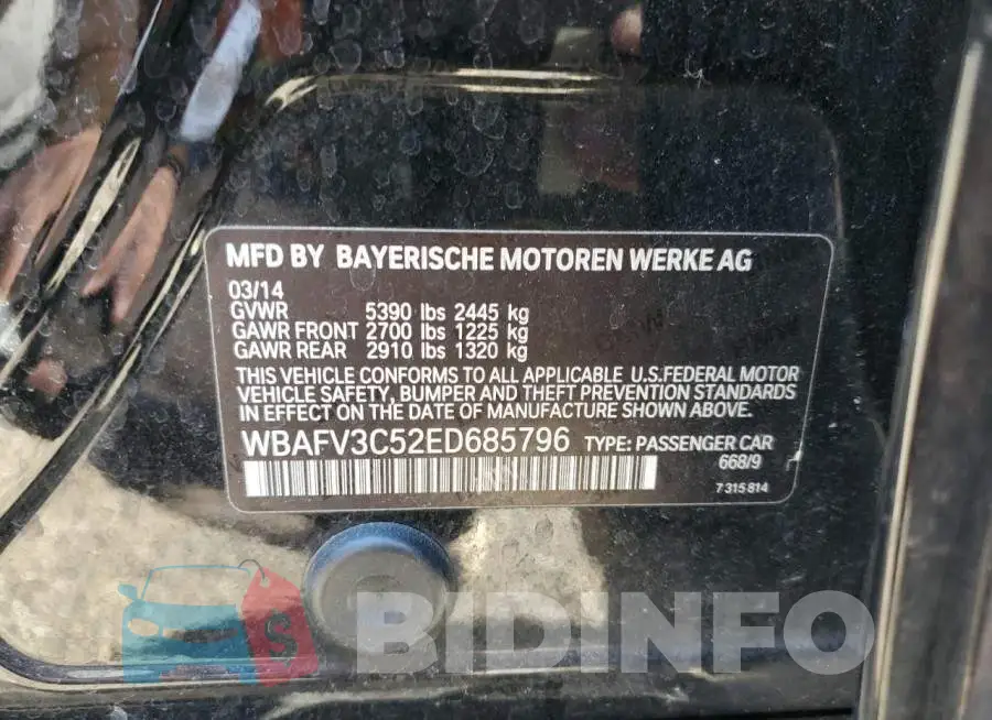 WBAFV3C52ED685796 Photo# 12