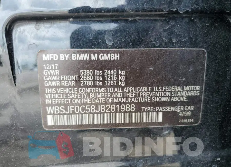 WBSJF0C58JB281988 Photo# 12