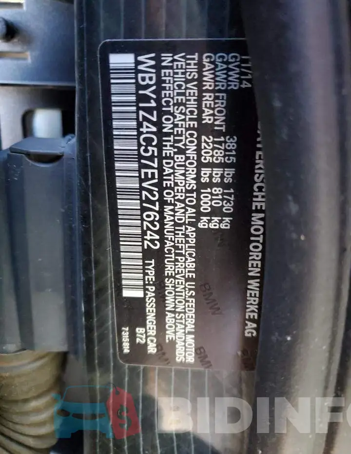 WBY1Z4C57EV276242 Photo# 13