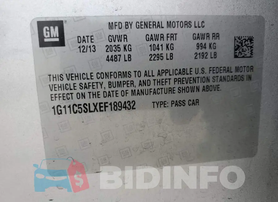 1G11C5SLXEF189432 Photo# 12