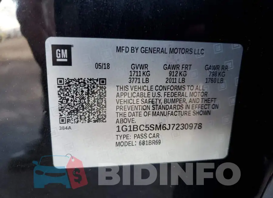 1G1BC5SM6J7230978 Photo# 13