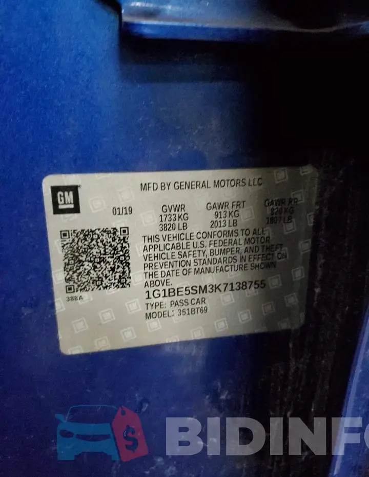 1G1BE5SM3K7138755 Photo# 12