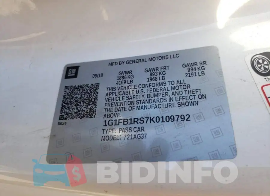 1G1FB1RS7K0109792 Photo# 12