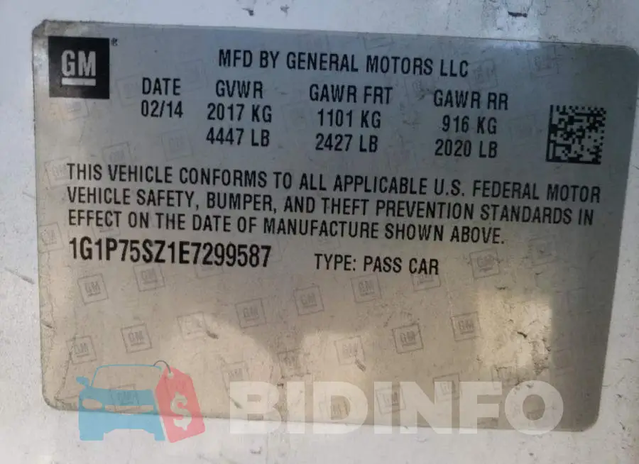 1G1P75SZ1E7299587 Photo# 13