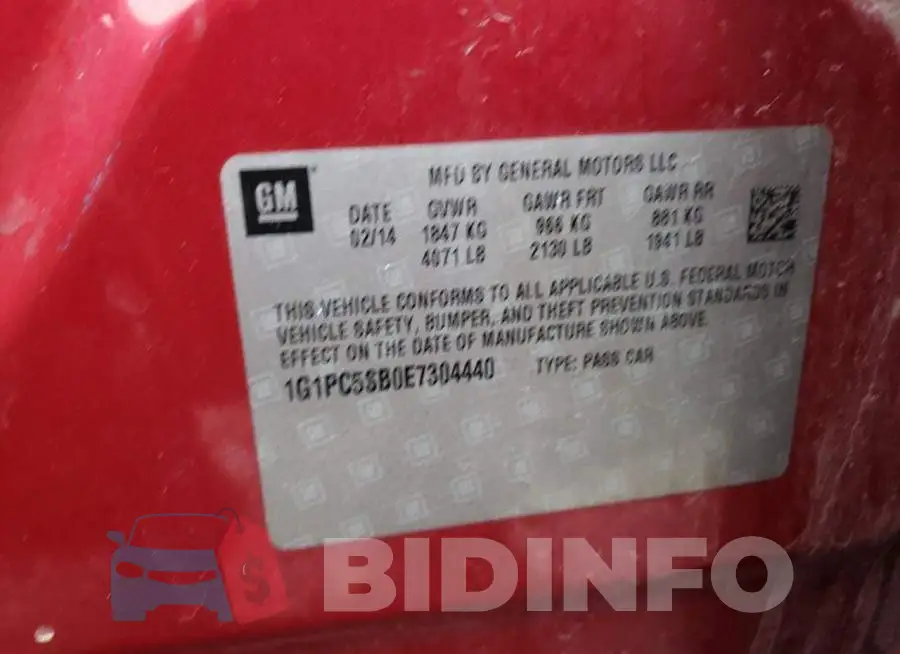 1G1PC5SB0E7304440 Photo# 12