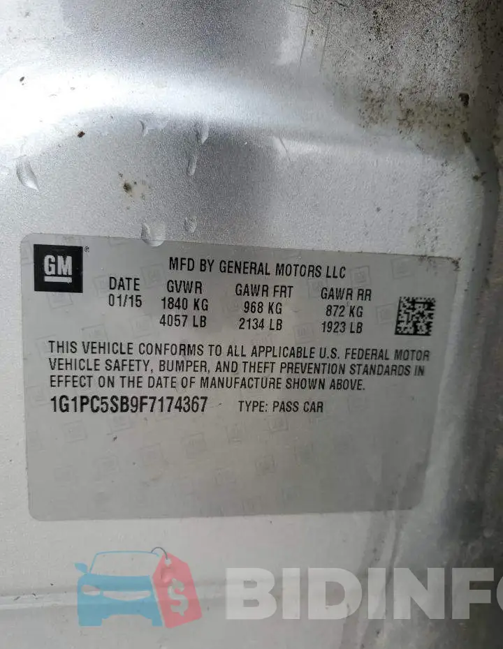 1G1PC5SB9F7174367 Photo# 12