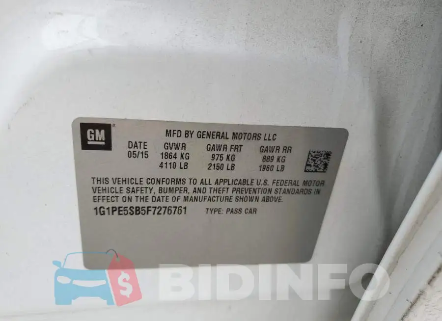1G1PE5SB5F7276761 Photo# 12