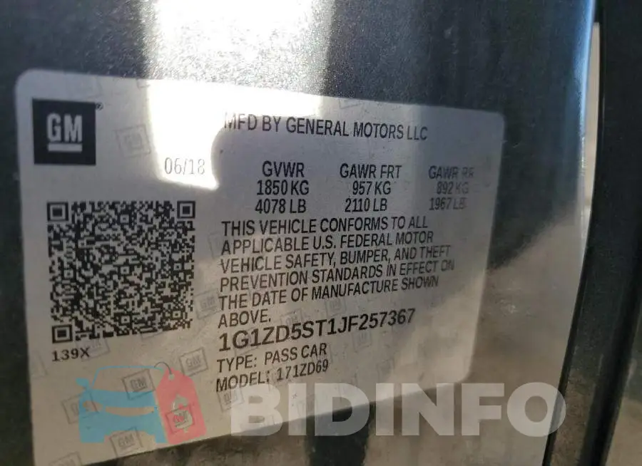 1G1ZD5ST1JF257367 Photo# 13