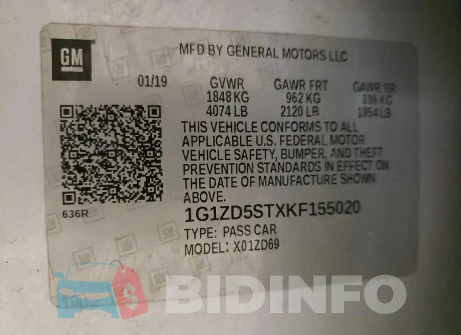 1G1ZD5STXKF155020 Photo# 13