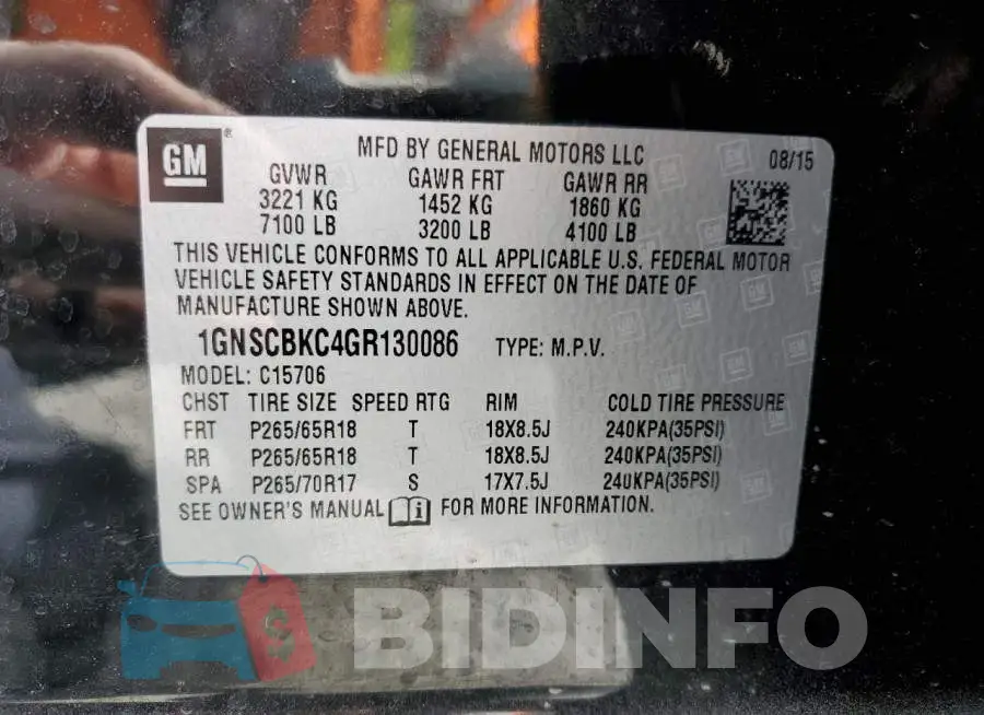 1GNSCBKC4GR130086 Photo# 13
