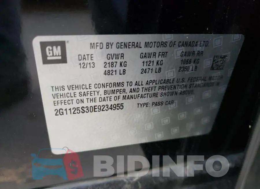 2G1125S30E9234955 Photo# 12