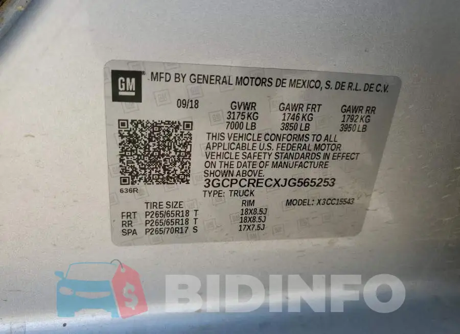 3GCPCRECXJG565253 Photo# 13