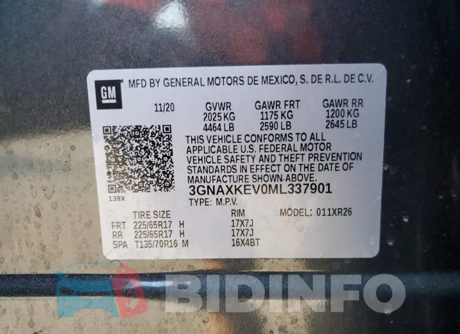 3GNAXKEV0ML337901 Photo# 13