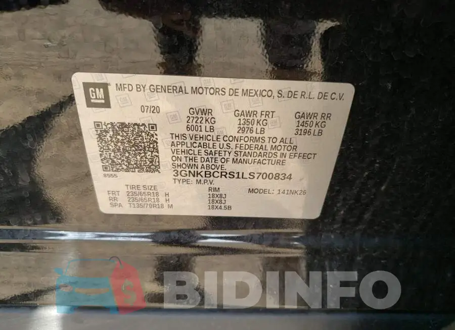 3GNKBCRS1LS700834 Photo# 10