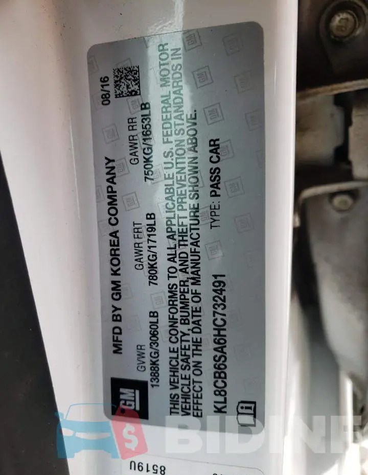 KL8CB6SA6HC732491 Photo# 12