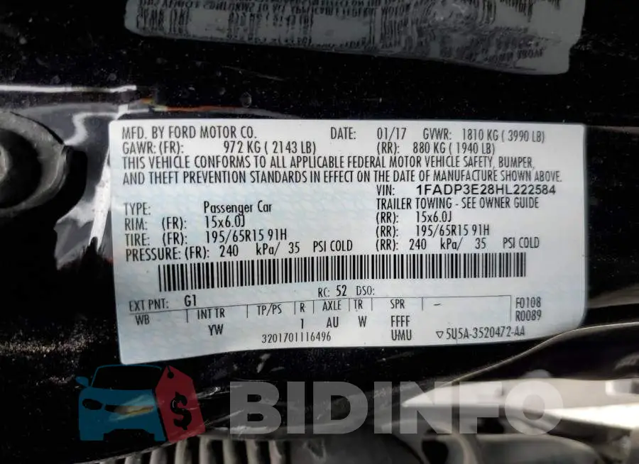 1FADP3E28HL222584 Photo# 12