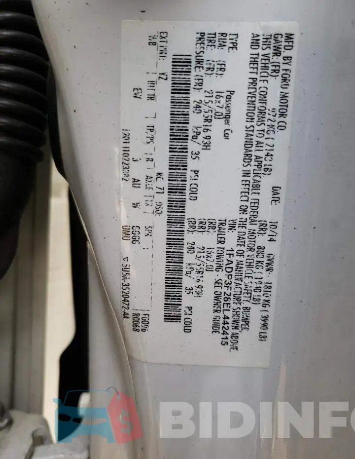 1FADP3F28EL442415 Photo# 12