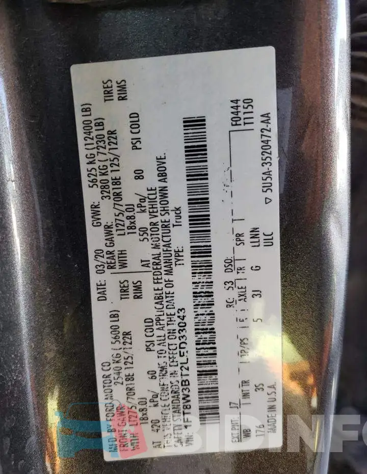 1FT8W3BT2LED33043 Photo# 13