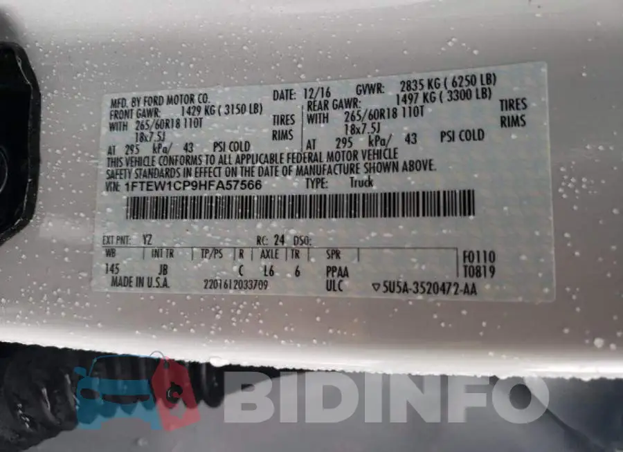 1FTEW1CP9HFA57566 Photo# 12