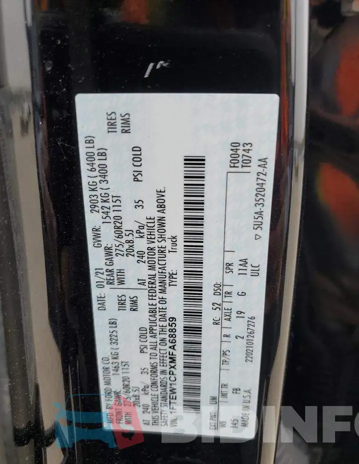 1FTEW1CPXMFA68859 Photo# 13