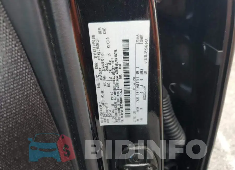 1FTFW1E8XNKD76231 Photo# 12